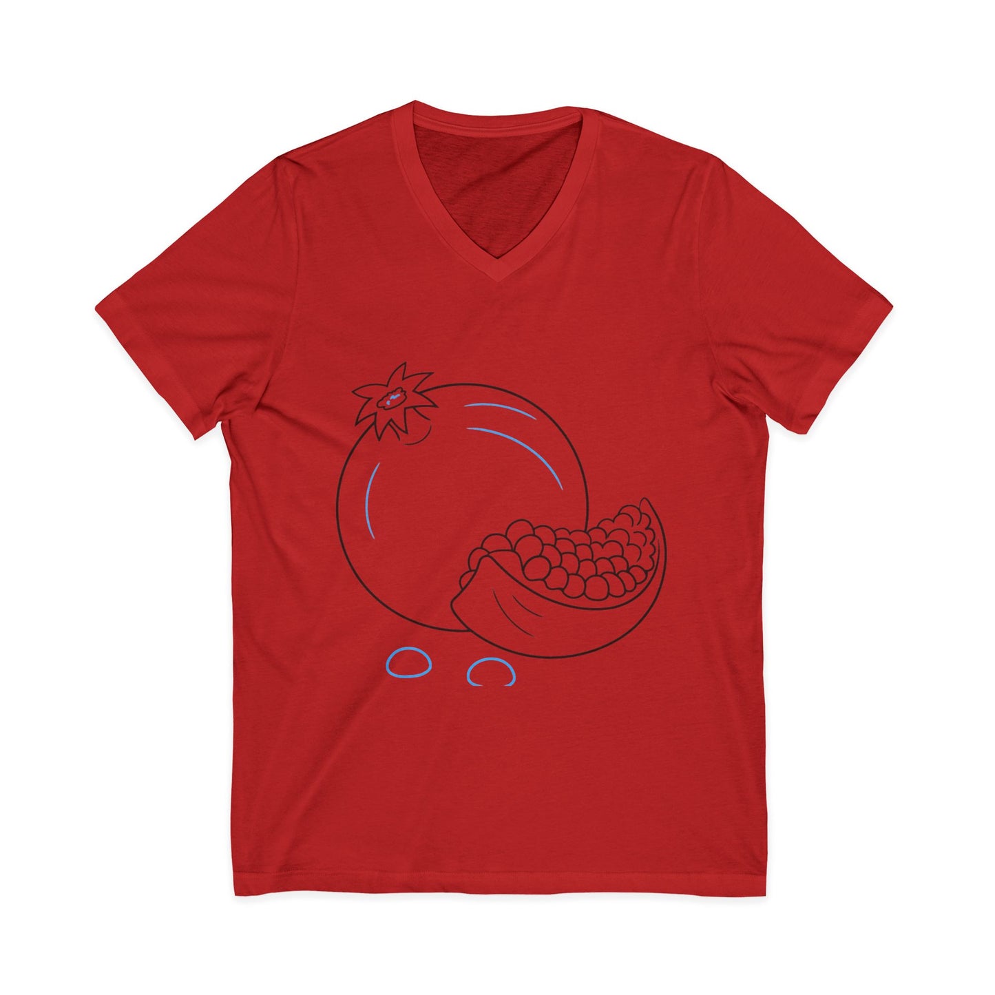 Pomegranate Bliss Unisex V-Neck Tee
