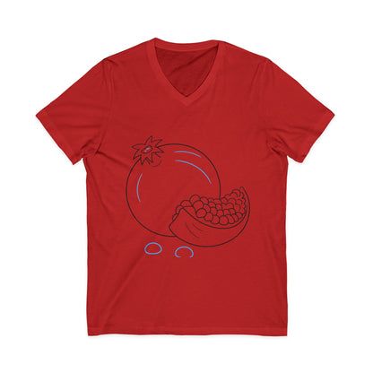 Pomegranate Bliss Unisex V-Neck Tee