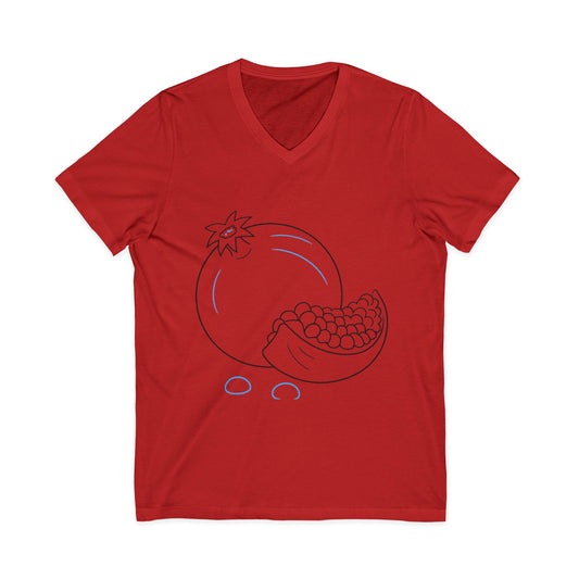 Pomegranate Bliss Unisex V-Neck Tee