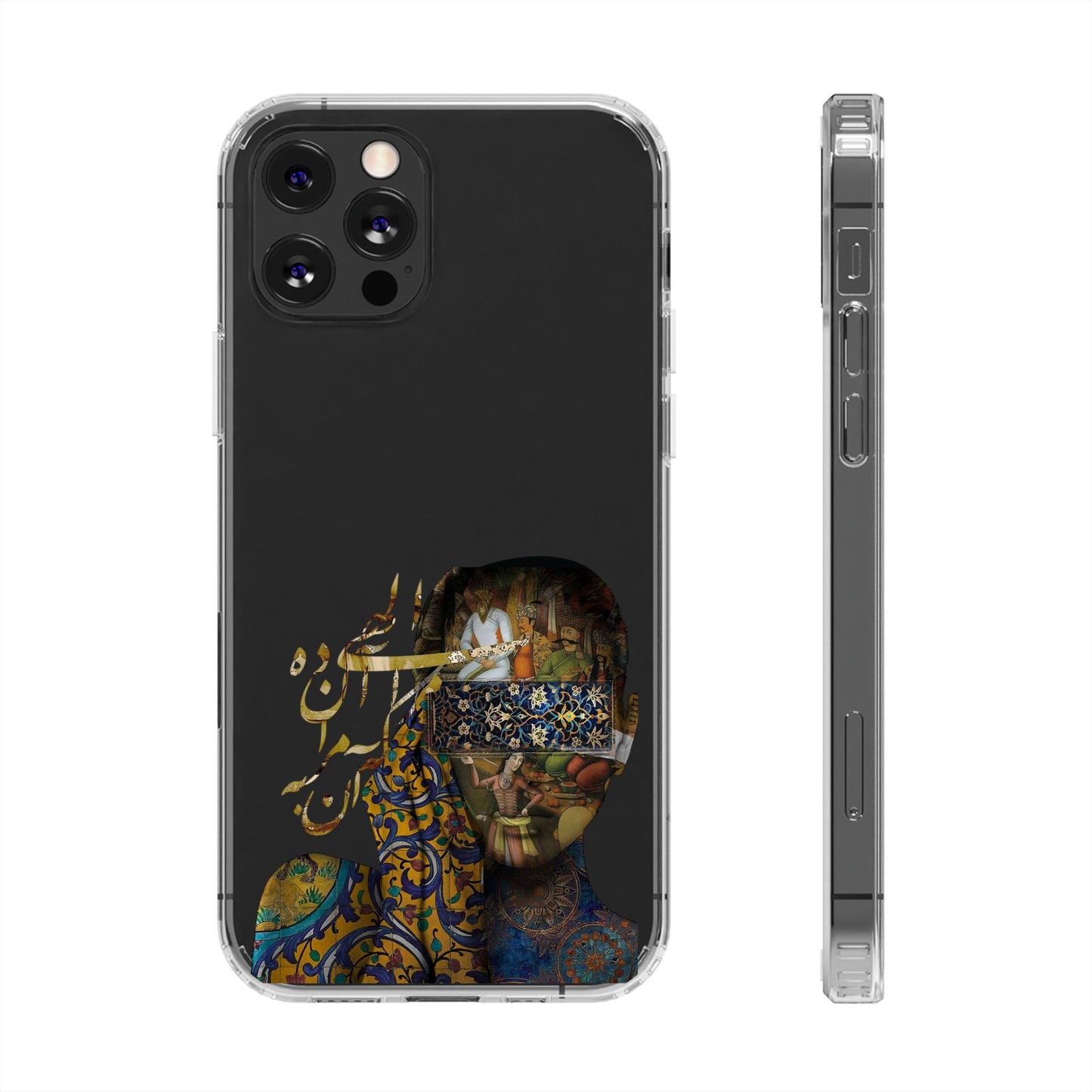 PERSIAN CLEAR PHONE CASE – CULTURAL FARSI DESIGN | "الهی مرا آن ده که آن به" |