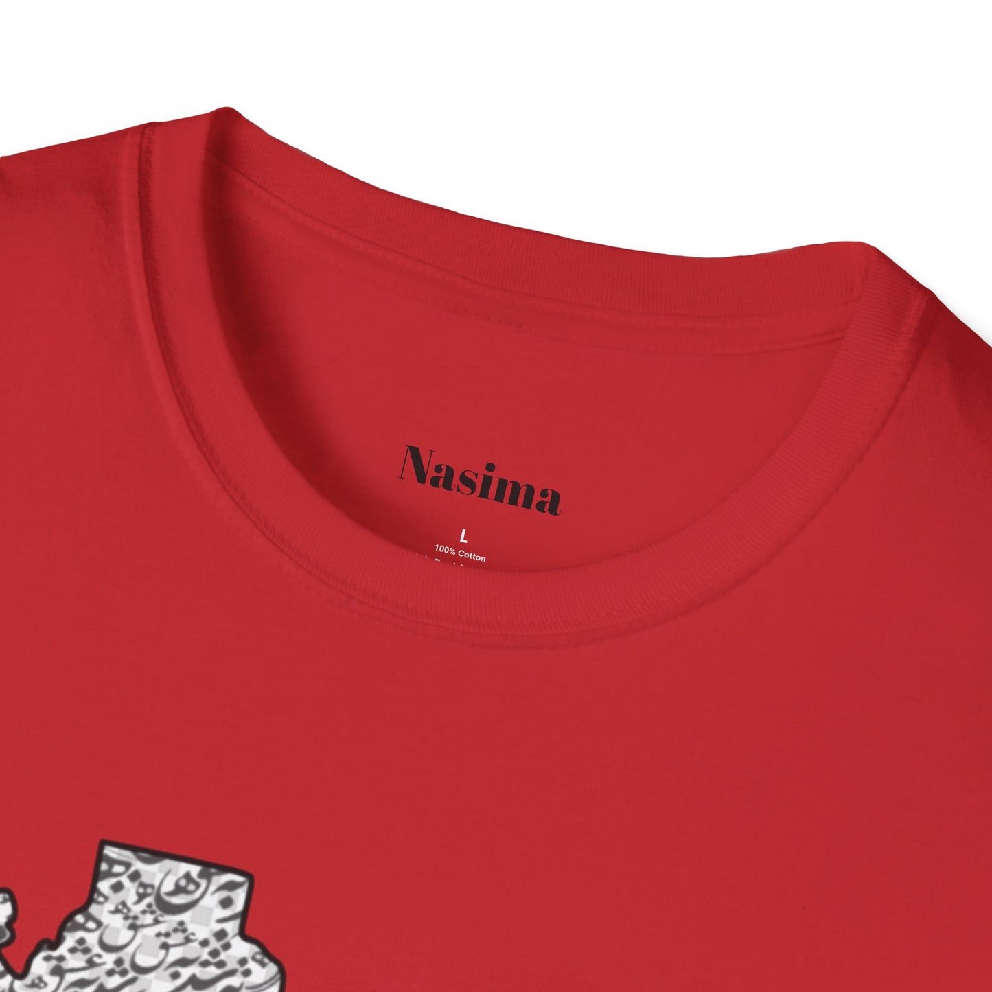 Unisex Softstyle T-Shirt with Iran Map and Persion Calligraphy