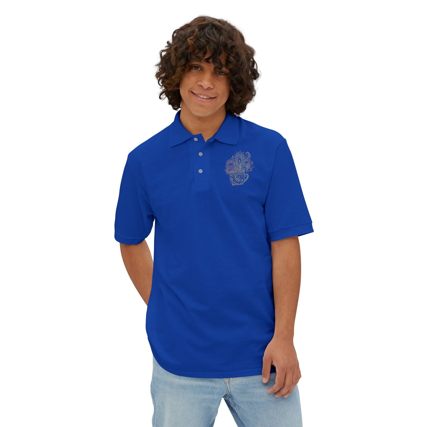 Men's Piqué Polo with persion Calligraphy