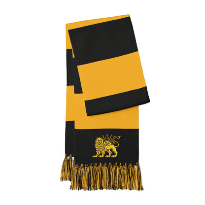 EMBROIDEDRED LION & SUN SCARF