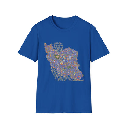 UNISEX IRAN MAP T-SHIRT WITH TAZHIB