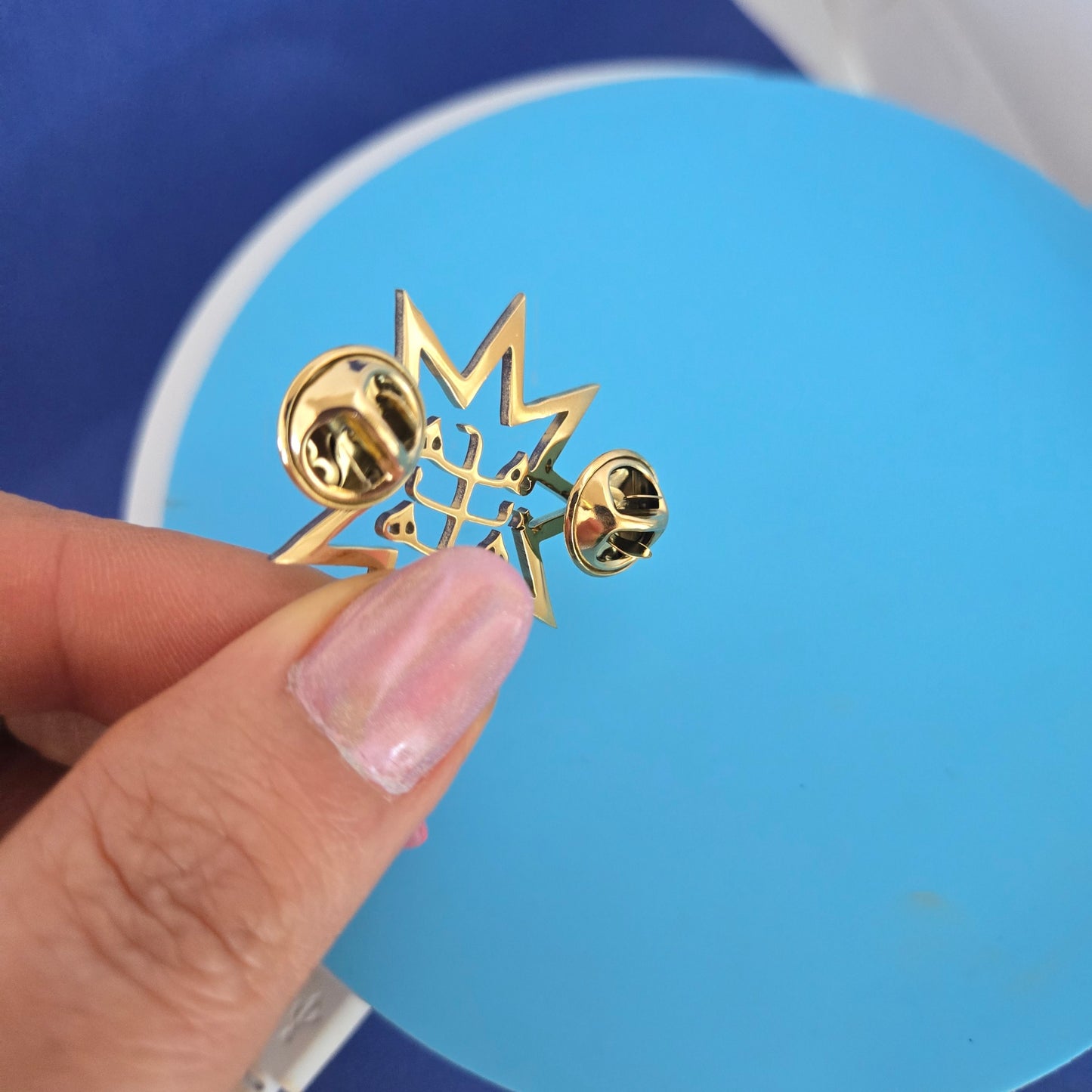 BADGE ÉPINGLE SYMBOLE BAHÁ’Í – BROCHE ÉTOILE À NEUF BRANCHES PLUS GRAND NOM