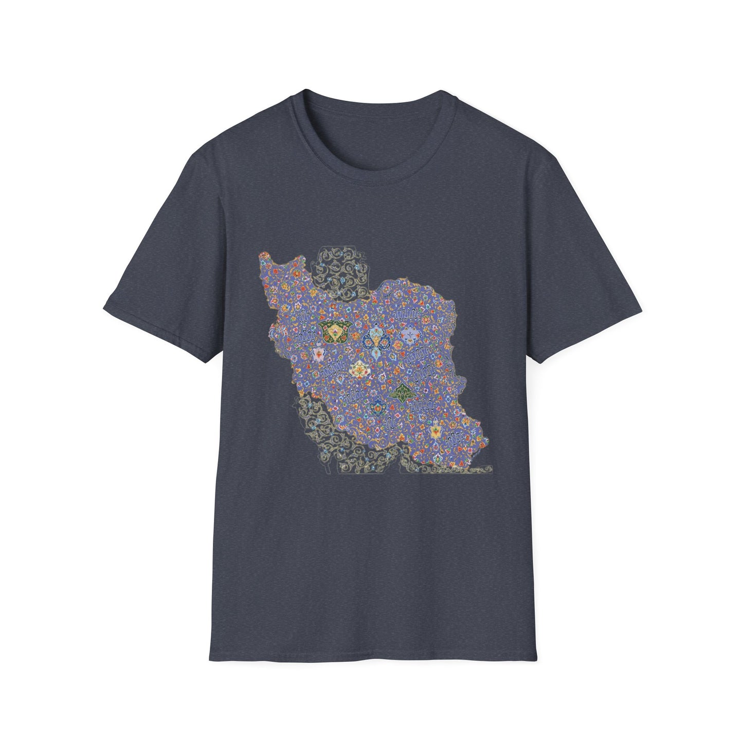 UNISEX IRAN MAP T-SHIRT WITH TAZHIB