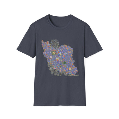 UNISEX IRAN MAP T-SHIRT WITH TAZHIB
