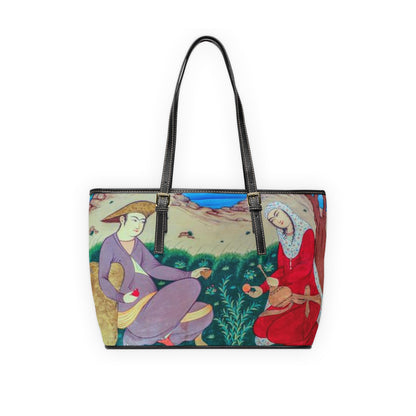 Artistic PU Leather Shoulder Bag – Iranian Miniature