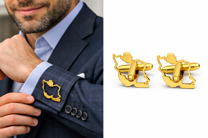 IRAN Map CUFFLINKS I NASIMA DESIGNS