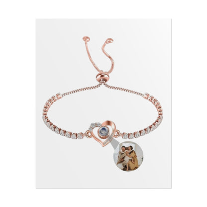 PERSONALIZED PHOTO CUBIC ZIRCONIA TENNIS BRACELET