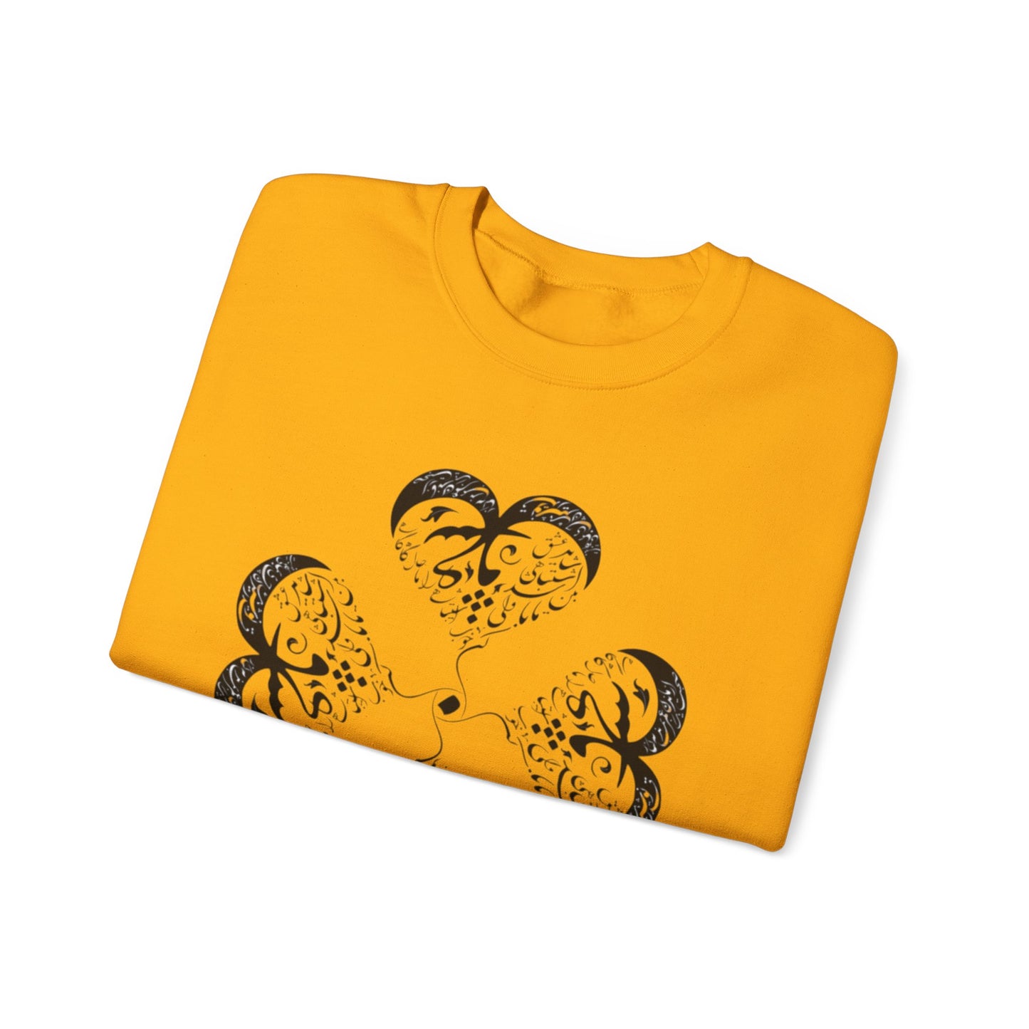 UNISEX FARSI CALLIGRAPHY HEART SWEATSHIRT: 'MAL MANI' BY MOEIN