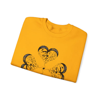 UNISEX FARSI CALLIGRAPHY HEART SWEATSHIRT: 'MAL MANI' BY MOEIN