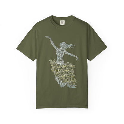T-SHIRT CALLIGRAPHIE FEMME CARTE IRAN PERSE