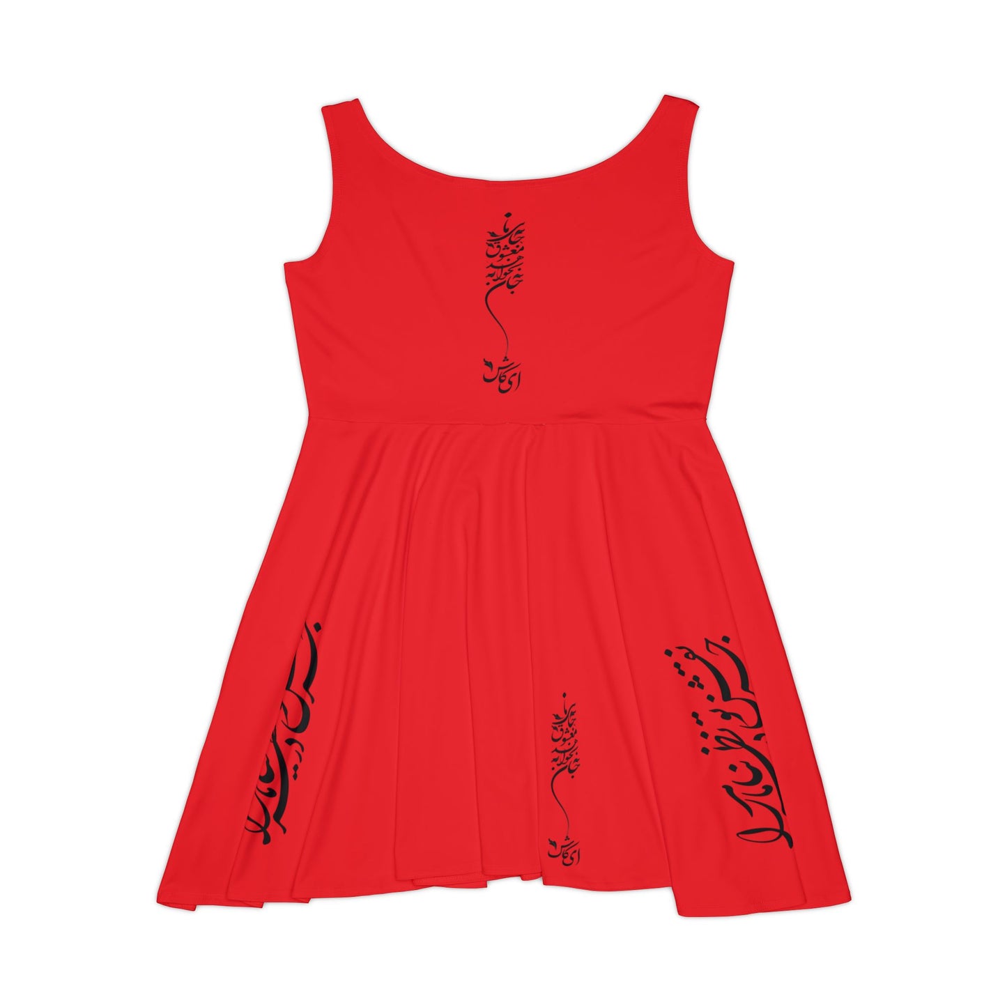 PERSIAN CALLIGRAPHY SKATER DRESS | از صدای سخن عشق نشنیدم خوشتر / جز نقش تو در نظر