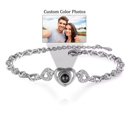 CUSTOM PHOTO PROJECTION BRACELET – TITANIUM STEEL CUBAN LINK | PERSONALIZED PICTURE INSIDE (Copy)