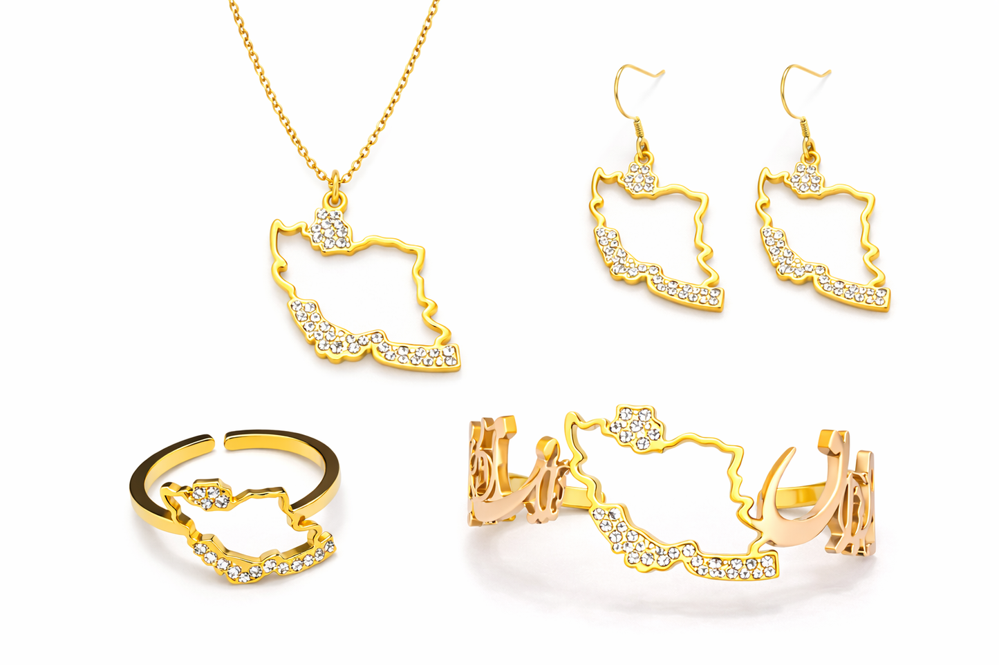 IRAN MAP JEWELRY SET COLLECTION