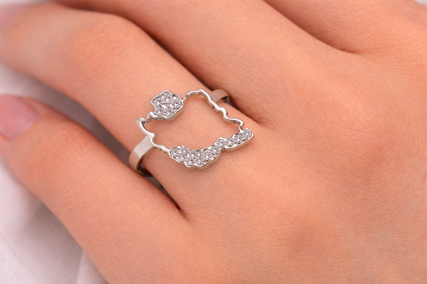 ETERNAL IRAN MAP RING – 18K GOLD PLATED