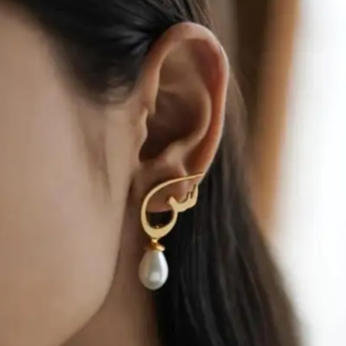PERSONALIZED FARSI ARABIC LETTER EARRINGS 18K GOLD PLATED