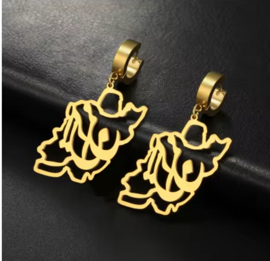 PERSIAN CALLIGRAPHY EARRINGS ایران من