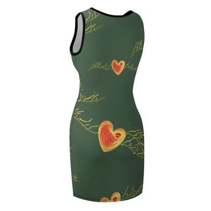 SLEEVELESS TANK DRESS – HAFEZ POEM DESIGN – با من صنما یک دل دله کن
