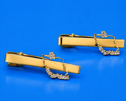 Iran Map Tie Clip – 18K Gold Plated Stainless Steel