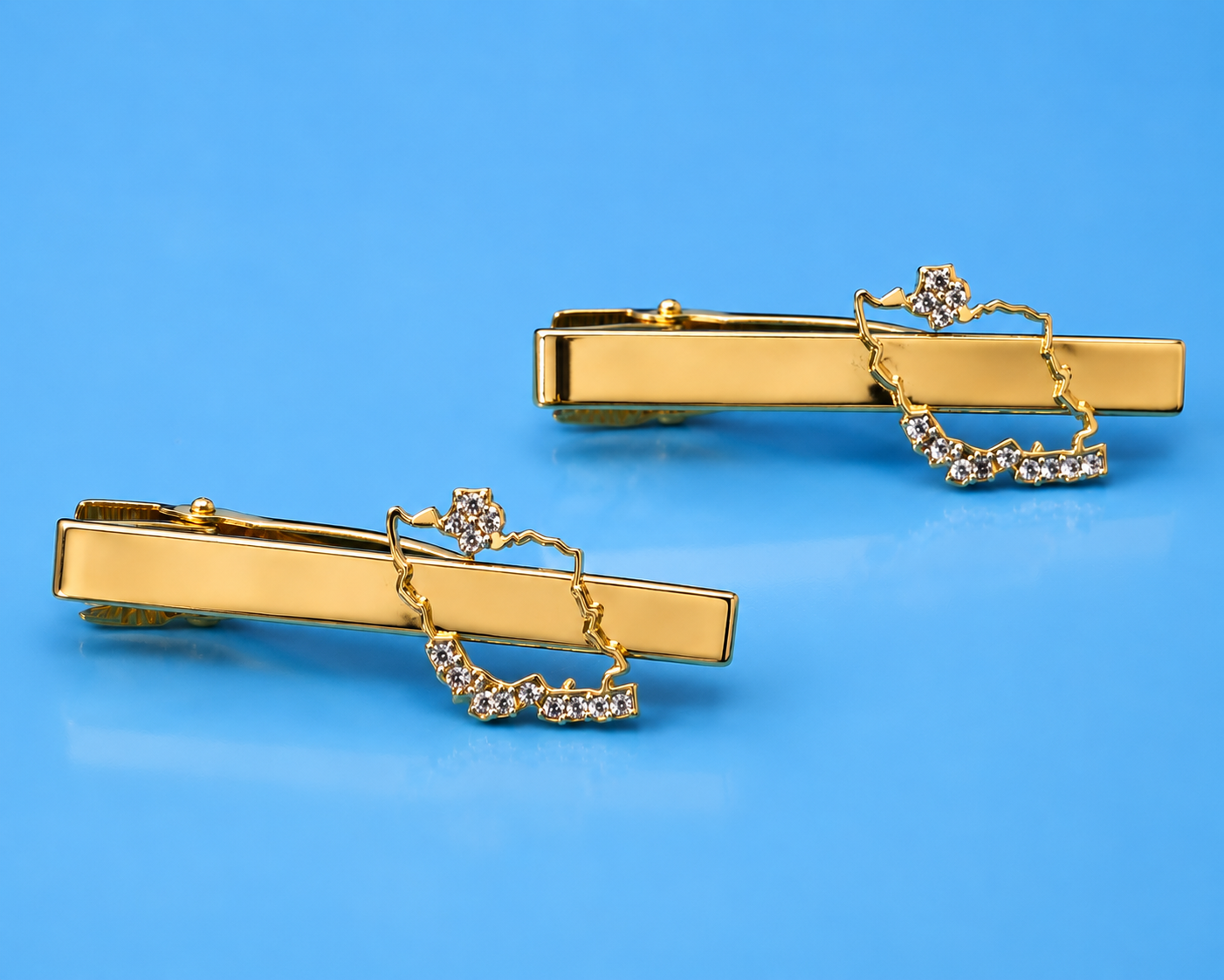 Iran Map Tie Clip – 18K Gold Plated Stainless Steel