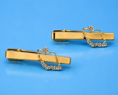 Iran Map Tie Clip – 18K Gold Plated Stainless Steel