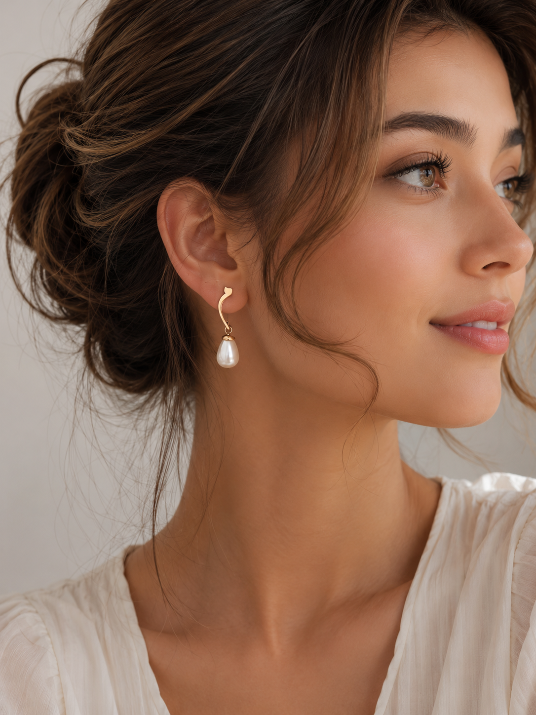 BOUCLES D'OREILLES PERSONNALISÉES LETTRE FARSI ARABE PLAQUÉ OR 18 CARATS