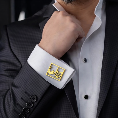 IRAN NAME CUFFLINKS – PERSIAN CALLIGRAPHY | NASIMA DESIGNS