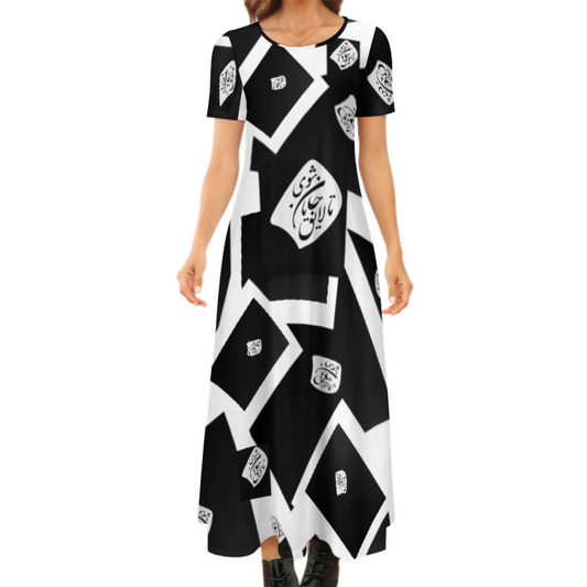 ROUND NECK SHORT SLEEVE DRESS