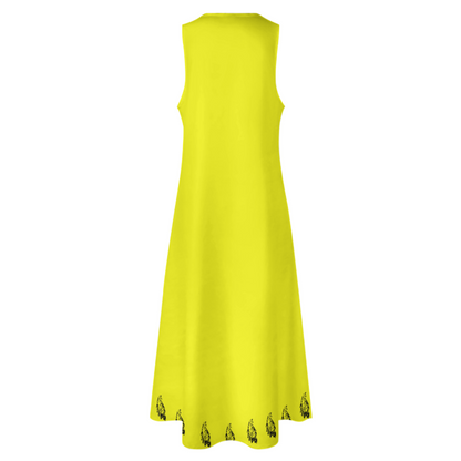 PERSIAN CALLIGRAPHY LOVE HICH MAXI DRESS