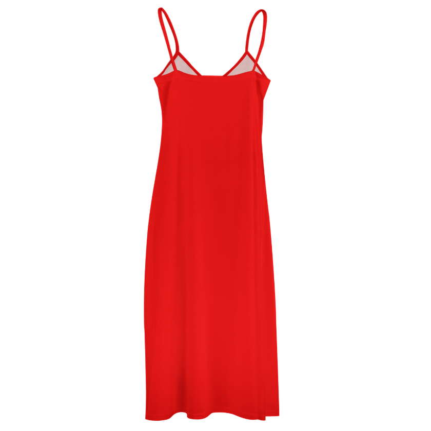 POATRY HICH SLIP DRESS