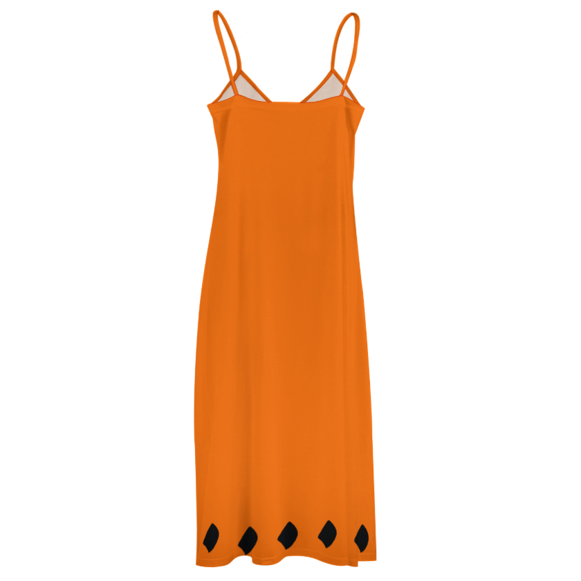 POATRY HICH SLIP DRESS