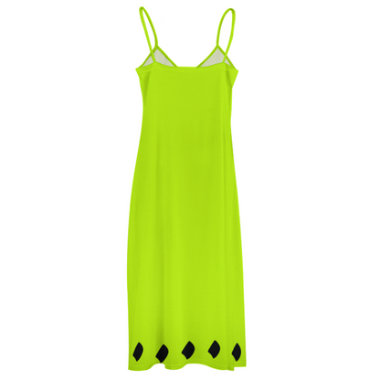POATRY HICH SLIP DRESS
