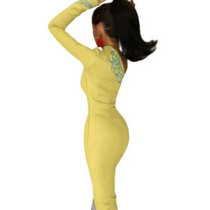 ONE SHOULDER SPLIT DRESS | باید که جمله جان شوی تا لایق جانان شوی