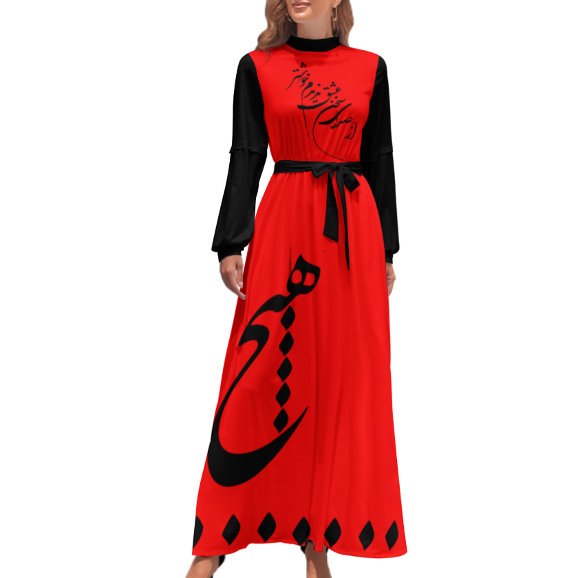 FARSI POATRY TURTLENECK LONG DRESS (Copy)