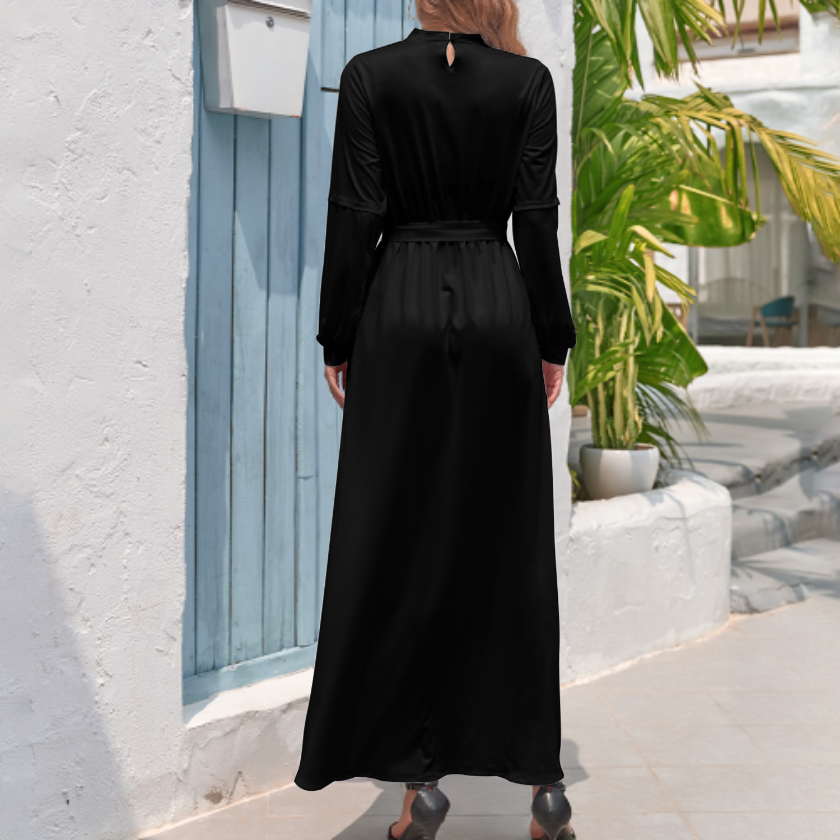 FARSI POATRY TURTLENECK LONG DRESS