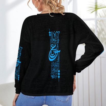 CHEMISE À MANCHES LONGUES ET ÉPAULES BASSES EN POÉSIE PERSE