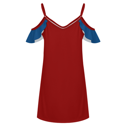 PERSIAN CALLIGRAPHY RUFFLE DRESS