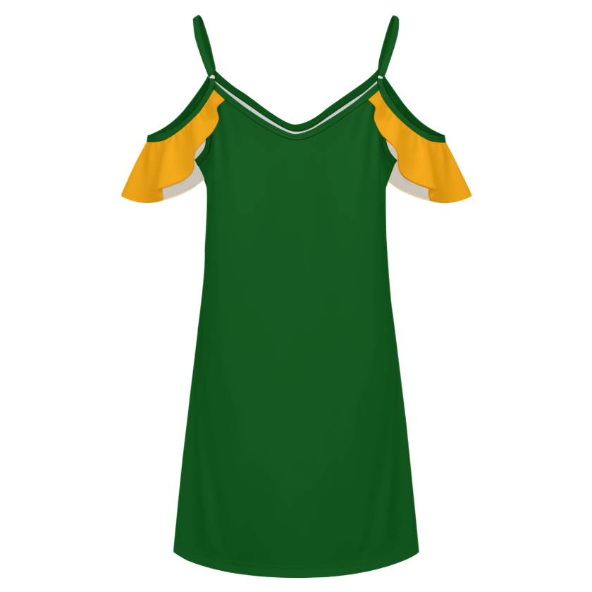 PERSIAN CALLIGRAPHY RUFFLE DRESS