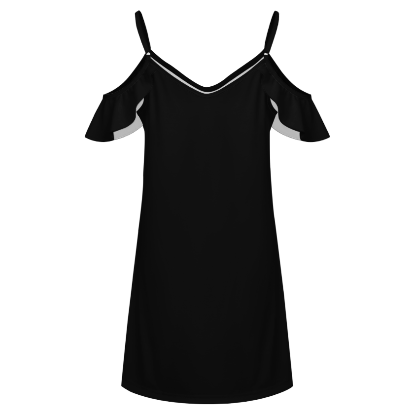 PERSIAN CALLIGRAPHY RUFFLE DRESS