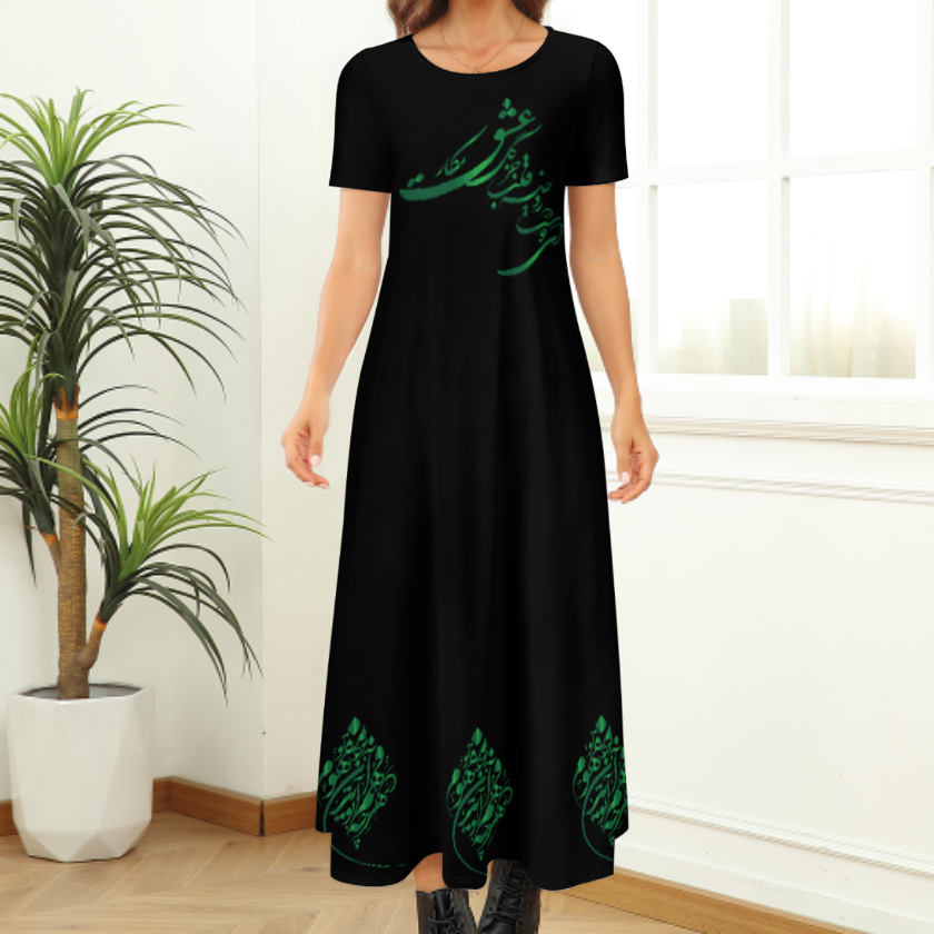 ROUND NECK DRESS « هرچه در فهم تو آید آن بود مفهوم تو » شاعر: عطار نیشابوری