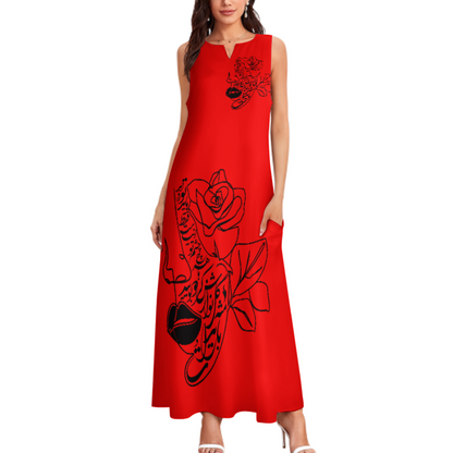 PERSIAN CALLIGRAPHY MAXI DRESS