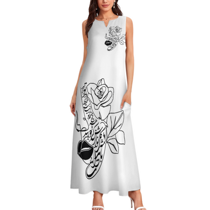 PERSIAN CALLIGRAPHY MAXI DRESS
