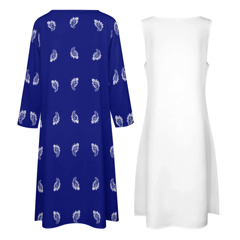 FARSI POETRY LONG DRESS SET WITH CARDIGAN