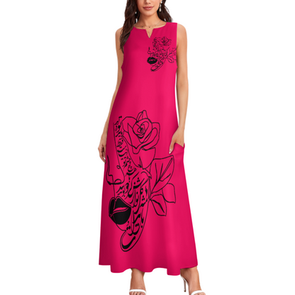 PERSIAN CALLIGRAPHY MAXI DRESS