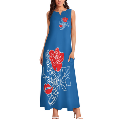 PERSIAN CALLIGRAPHY MAXI DRESS
