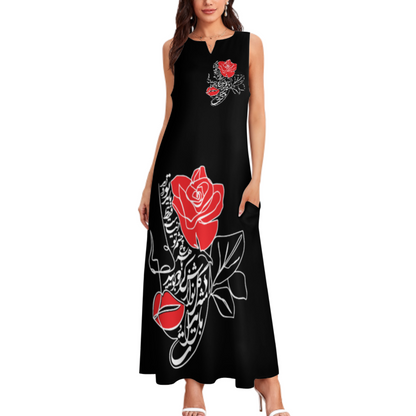PERSIAN CALLIGRAPHY MAXI DRESS