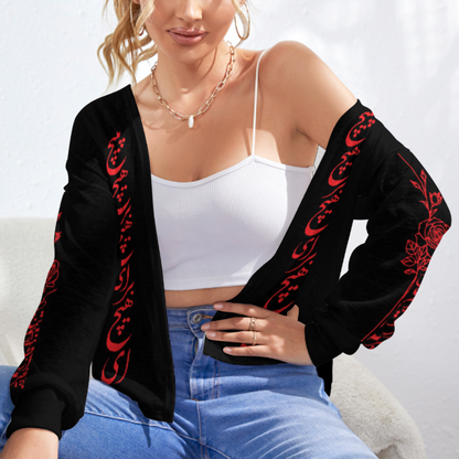 CHEMISE À MANCHES LONGUES ET ÉPAULES BASSES EN POÉSIE PERSE