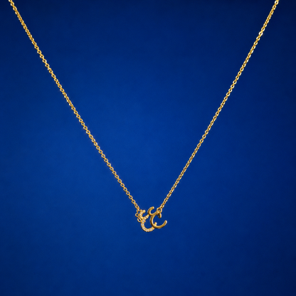 925 SILVER ALPHABET NAME NECKLACE WITH ZIRCONIA